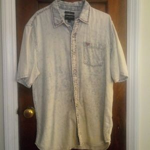 True religion short sleeve button up top